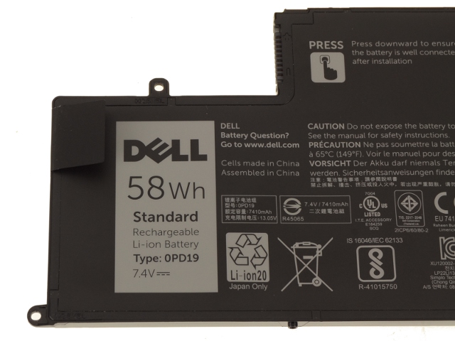 New - Battery for Dell Inspiron 15 15-5548 15-5547 15-5545 15-N5447 OPD19 5MD4V N5447 TRHFF 9HRXJ VPH5X 7.4V 58WH-- MPN: OPD19 - Image 2
