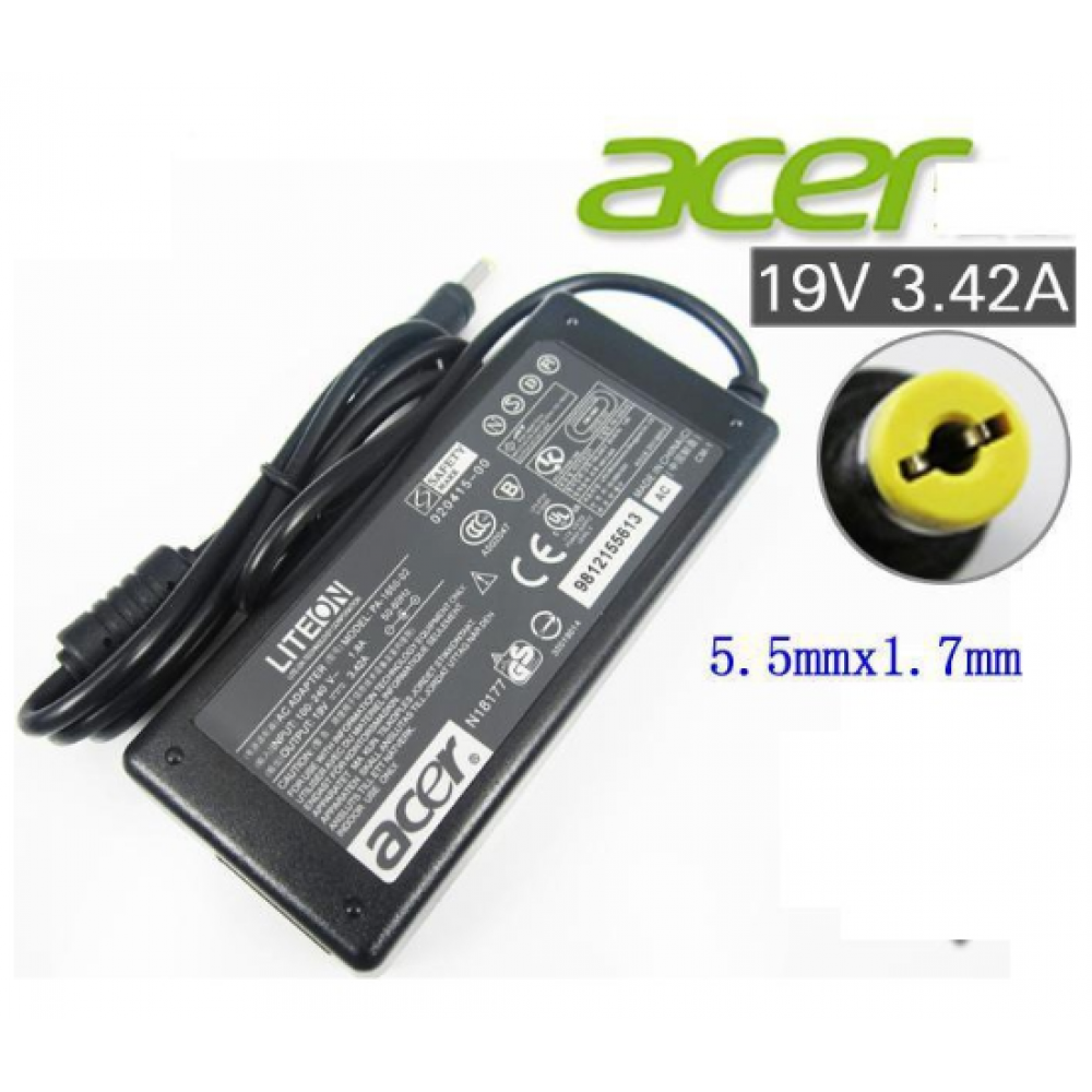 Acer Aspire 1600 65W Original 65 W Adapter (Power Cord Included)--MPN: Aspire 65W - Image 2