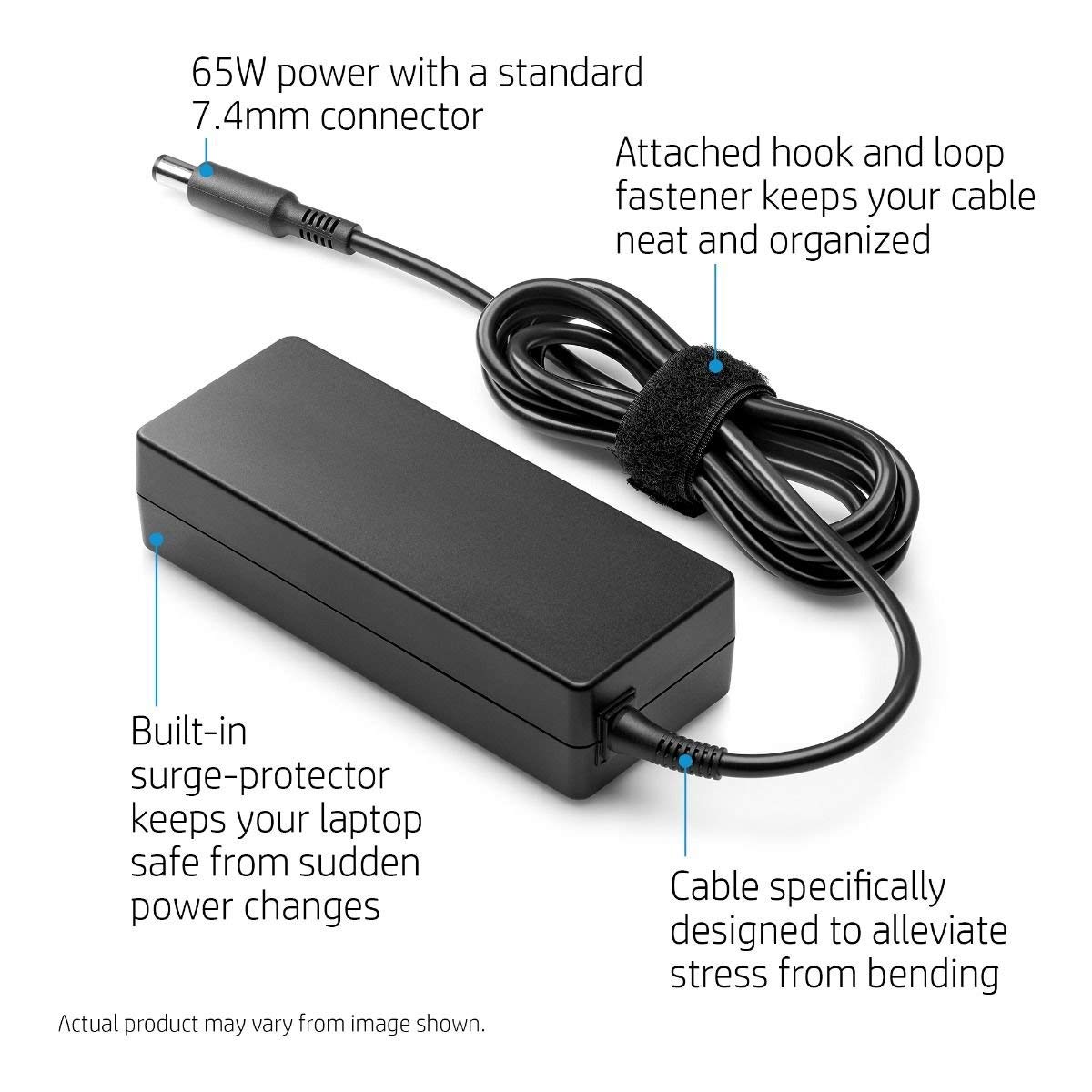 HP 65W 19.5V 3.33Amp Laptop Adapter Charger for Pavilion DV4/DV5/DV6/DV7/G3000/G5000/G6000/G7000 Series(With Power Cable) - Image 3