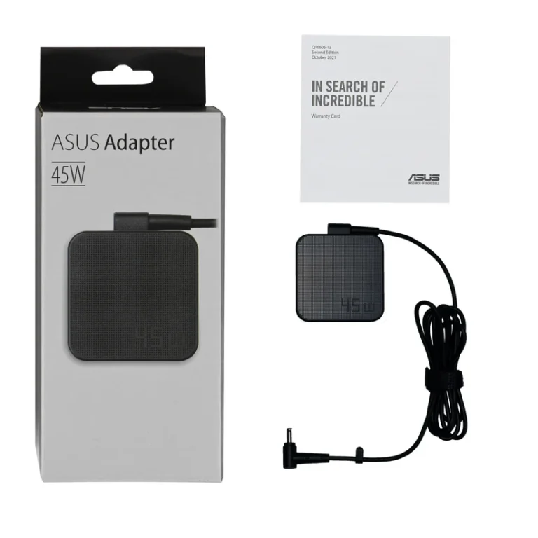 Asus Ad45-00B 45W Laptop Adapter/Charger With Power Cord for Select Models of Asus - 20 V, 2.5 A, 4 Mm X 1.2Mm Diameter - Black-- MPN: ASUS 45W 4mm - Image 5