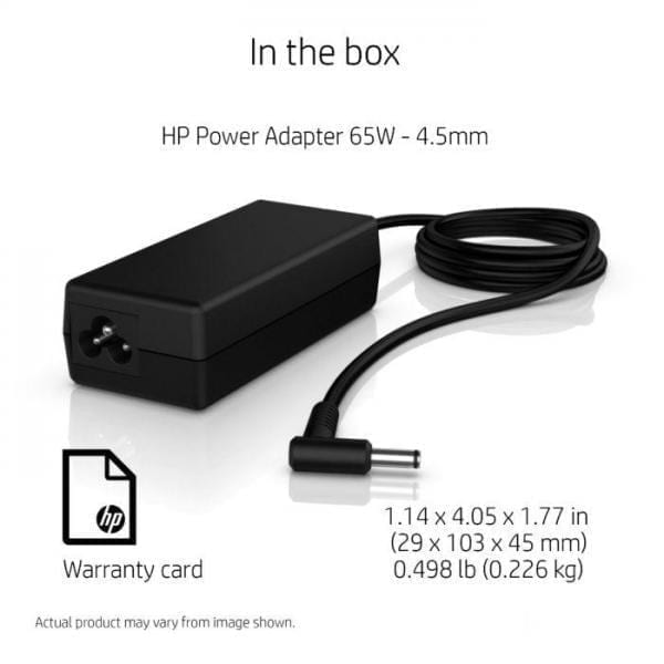 HP 13.3-inch Series Laptop Adapter Charger 65W 19.5V 3.33A Bluetip for HP Envy 15-j000 5 x360 TPN-Q146 X2 13(With Power Cable) -- MPN: HP 65W Bluetip - Image 4